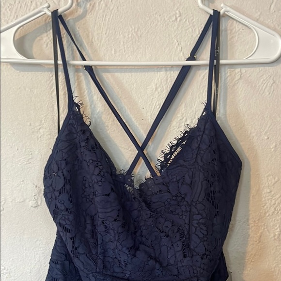LULUS Elegant Navy Lace Dress - Picture 3 of 9